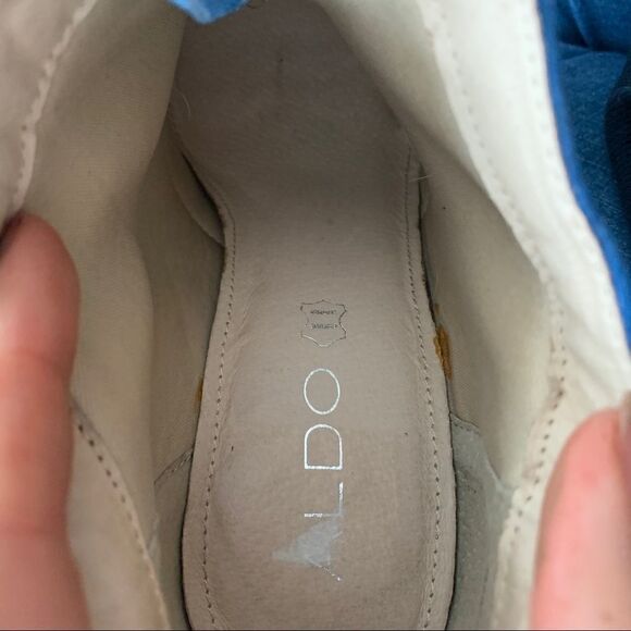 Aldo Sherly suede ankle boots sky blue size 9 - Picture 3 of 7